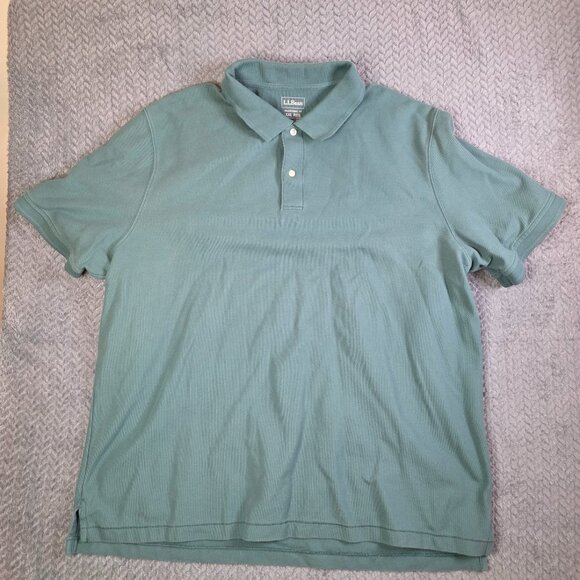 L.L.Bean Traditional Fit Polo Shirt Men’s XXL Sage Green 100% Cotton - Picture 1 of 7
